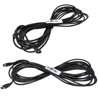 Datenkabel FireWire Mini DV IEEE1394 10m 6Pin - 6Pin schwarz