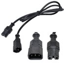 Netzkabel 1,5m C14 - C15 Ozoflex H05RN-F 3G1.0mm schwarz