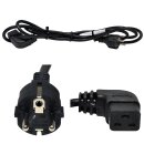 Netzkabel 2,5m Schuko - C19 gewinkelt 16A H05VV-F 3G1.5mm schwarz