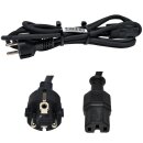Netzkabel 2,5m Schuko - C15 10-16A H05RR-F 3x1.0mm schwarz
