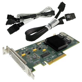LSI SAS9211-8i 6Gb PCIe x8 RAID Controller H3-25250-02G +2x SAS/SATA Kabel