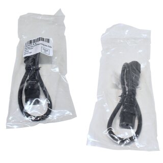 Netzkabel 0,5m C14 - C13 EFB EK503.0,5 10A 3G0,75mm schwarz !!Neu, orig. verpackt!!