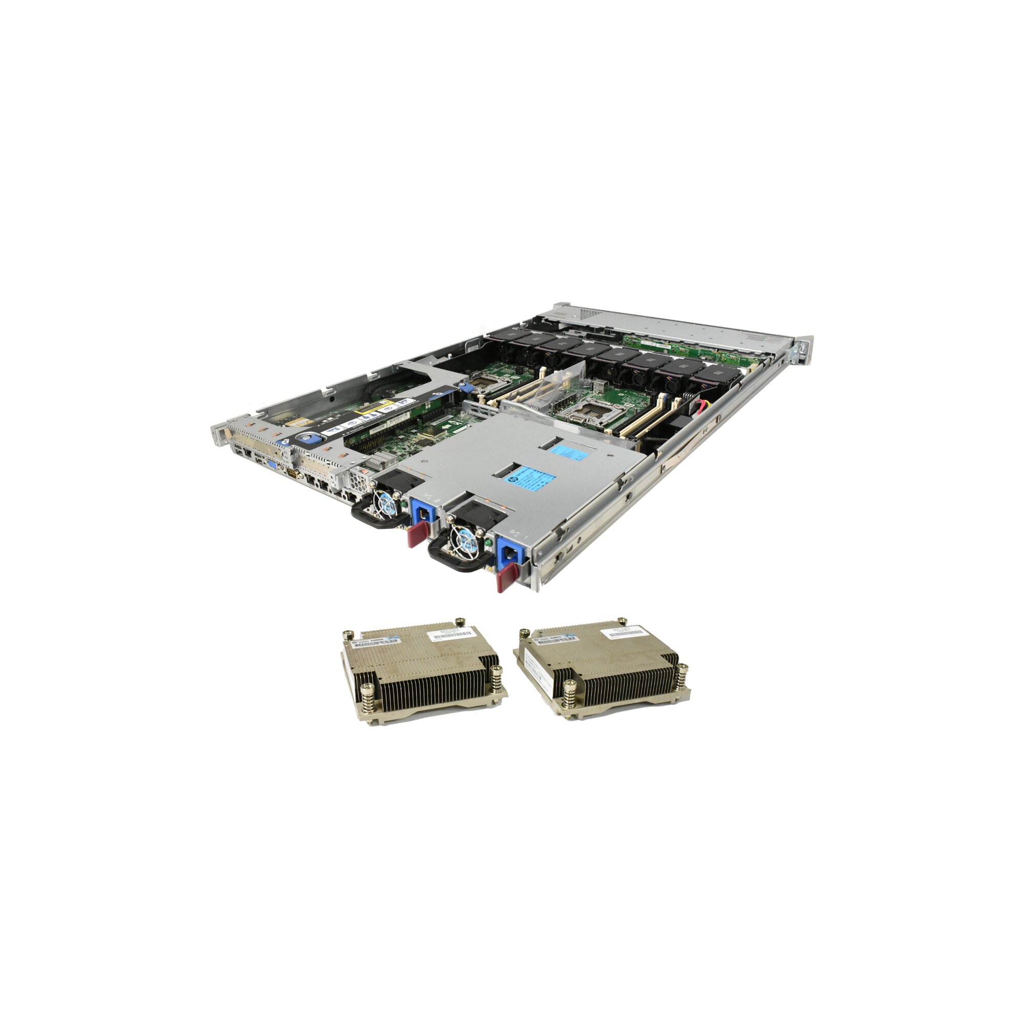HP ProLiant DL360e G8 Rack Server no CPU no RAM 2x Kühler Heatsink 4x ...