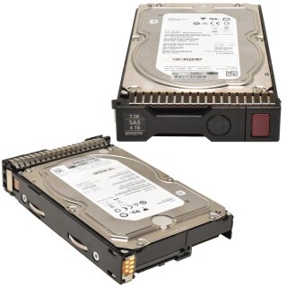 HP 4TB HDD 3.5" 7.2k 12G SAS HotSwap Festplatte 819079-001 820194-002 mit Rahmen