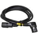 Netzkabel 1,5m C14 - C13 gewinkelt 10A H05VV-F 3x1,0mm schwarz