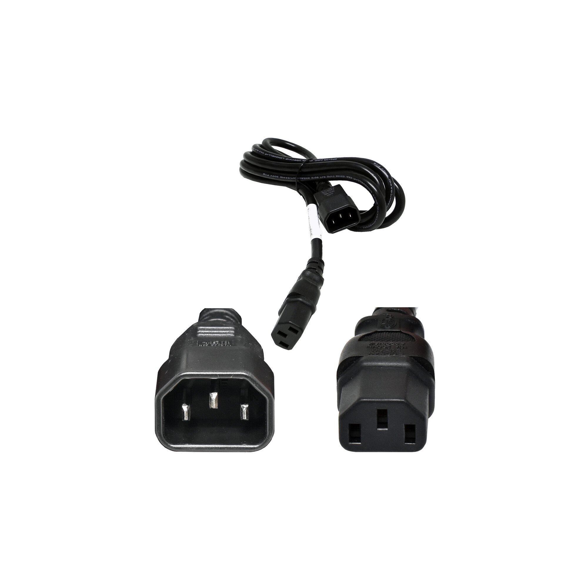 10 X Netzkabel 1,8m Schuko - C13 Dell 078390 16-10A H05VV-F 3G0,75mm Schwarz Neu/New