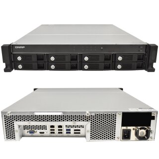QNAP TS-869U-RP NAS Storage Atom 2.13 GHz CPU 2GB RAM no HDD 8 Bay LFF USB 3.0