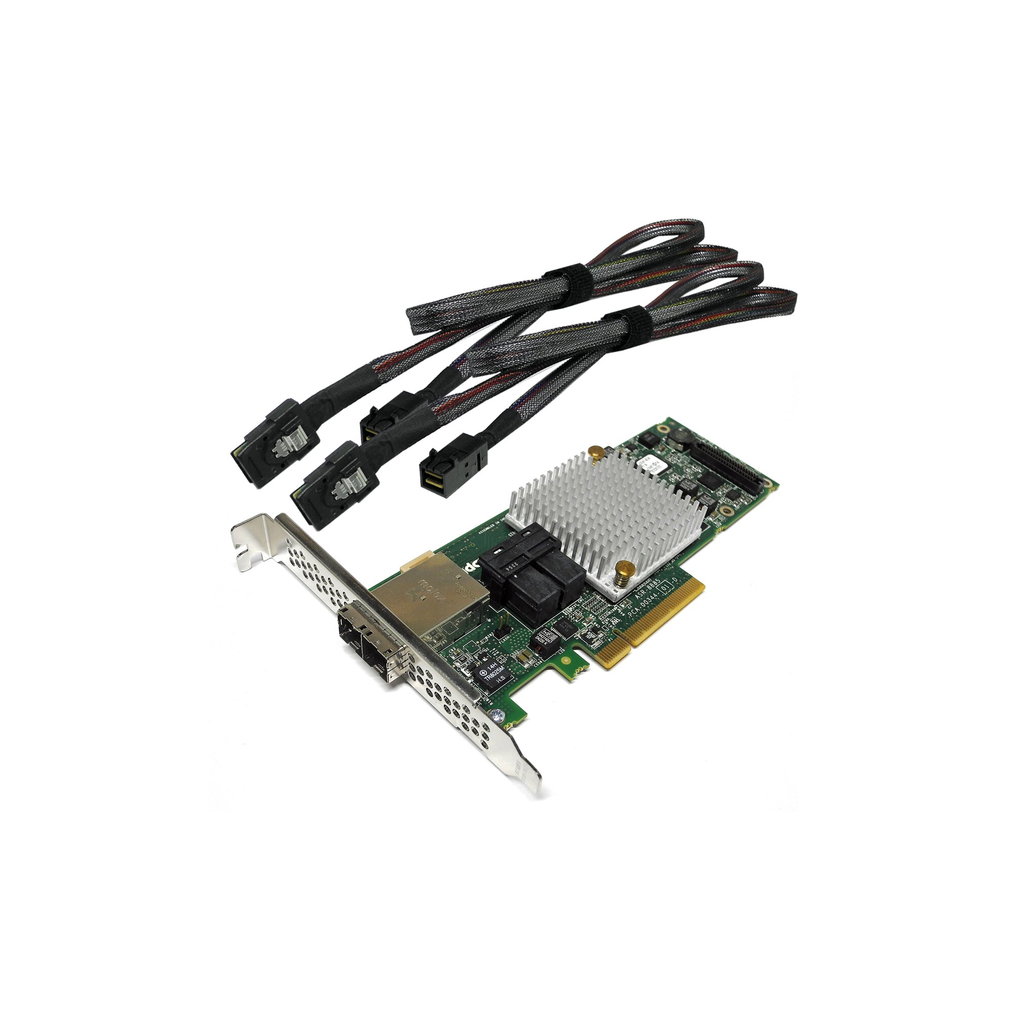 Adaptec ASR-8885 12Gb SAS 1GB Cache PCIe x8 RAID Controller + 2x SAS Kabel