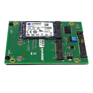 Harris MA410 2x mSATA SSD- 2.5” SAS Converter Adapter + Kingston 120GB mSATA SSD