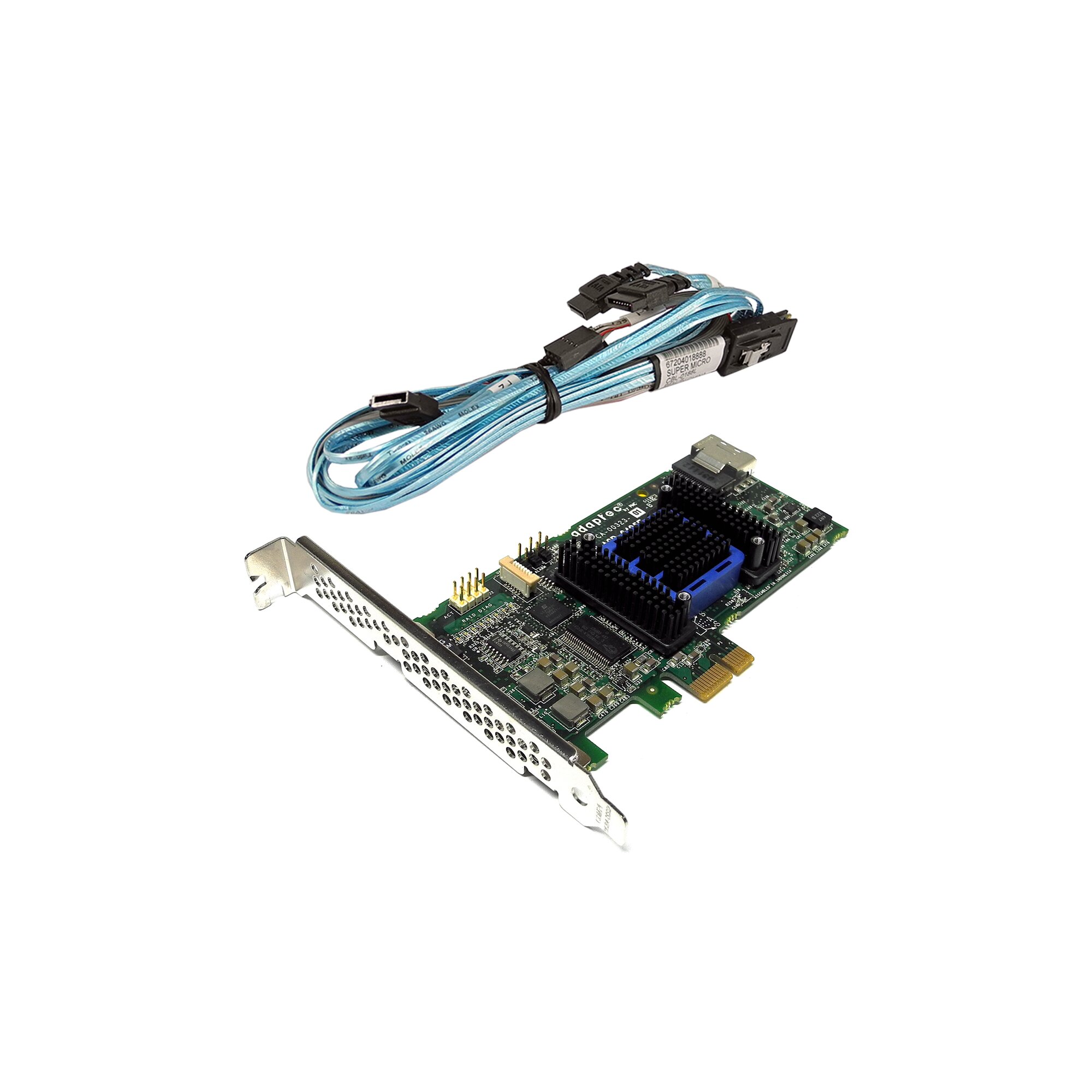 Adaptec ASR6405E 128MB 6Gb PCIe x1 SAS/SATA RAID Controller FP + SAS