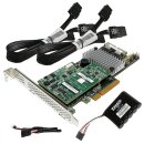 LSI MR SAS 9266-8i Dual-Port 6Gb PCIe x8 SAS/SATA RAID Controller +Kabel +BBU FP