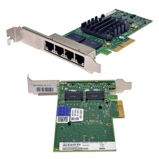 Intel I340-T4 4-Port PCIe x4 Gigabit Ethernet Netzwerkkarte E1G44HTG1P20 111-01034/111-00865 FP