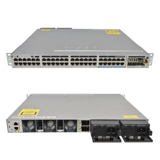 Cisco Catalyst WS-C3850-12X48U-L 48-UPOE Ports + Netzwerkmodul C3850-NM-8-10G + 3 mini GBICs