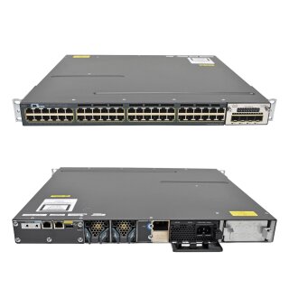 Cisco Catalyst WS-C3560X-48P-L 48-Port PoE Gigabit Ethernet Switch + Modul C3KX-NM-1G + mini GBIC