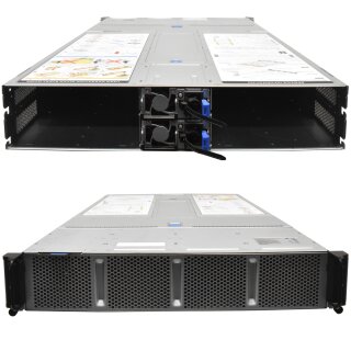 Quanta 4 Node Server QuantaPlex T42S-2U Chassis no Node 2x PSU 1200W 4x Fan Assy