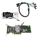 Dell LSI Raid Controller L3-25121-74B 003NDP + Interposer Card + BBU auf Halterung + 2xSAS/6xSATA Kabel LP