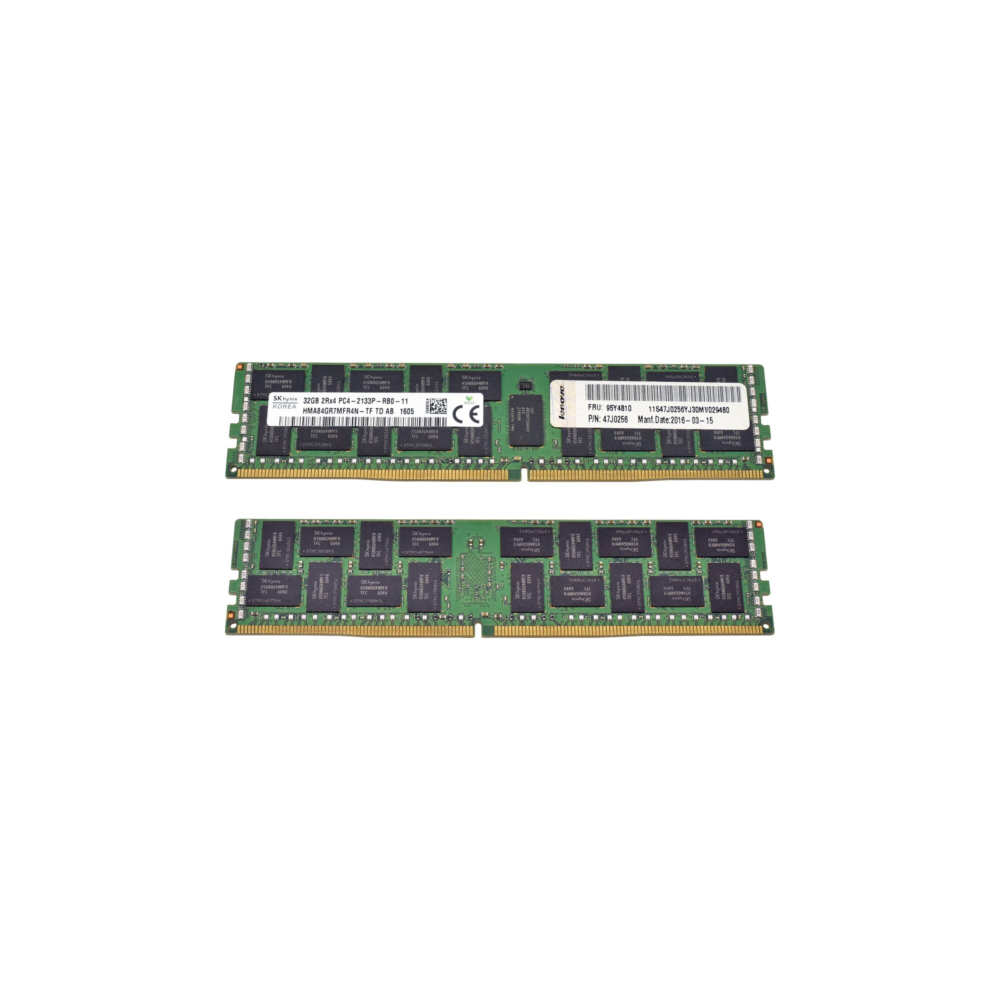 256GB Lenovo SKhynix 8x32GB 2Rx4 PC4-2133P-R DDR4 HMA84GR7MFR4N-TF ...