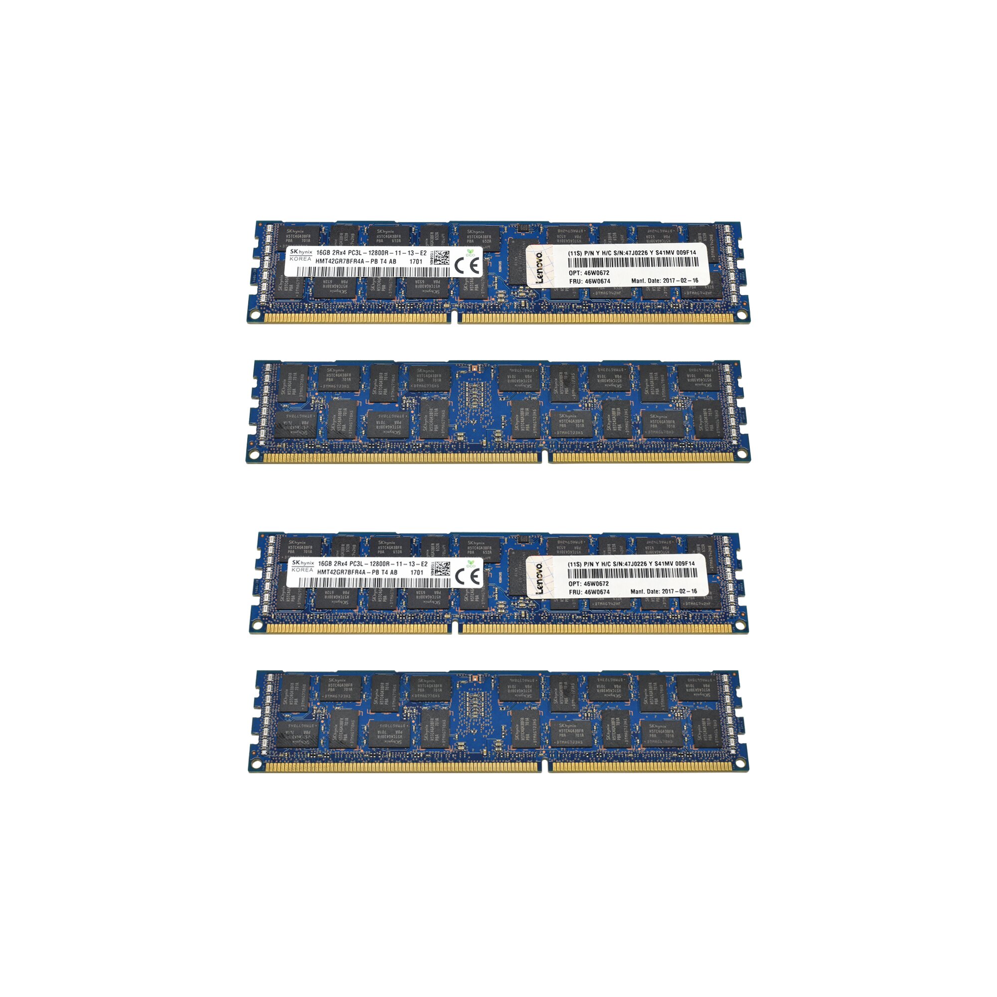 A-Tech 64GB (4x16GB) DDR3 1600MHz PC3-12800R ECC Registered RDIMM Server Memory RAM