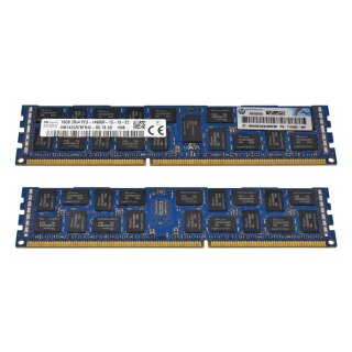 32GB HP SkHynix 2x16 GB PC3-14900R 2Rx4 RAM REG ECC DDR3 HMT42GR7BFR4C-RD 712383-081 715274-001