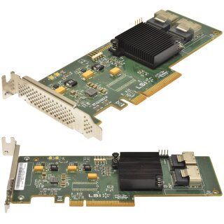 IBM LSI SAS9201-8i 6 Gbps SAS / SATA Controller H3-25268-00 PCIe x8 LP 45W9122