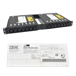 2 x IBM AcBel PDU API0PD01 37L6864 09N9668 + Halterungen