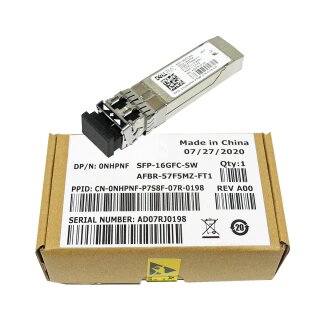 DELL 0NHPNF AVAGO AFBR-57F5MZ-FT1 16GFC SW 850 nm SFP+ Transceiver neu OVP