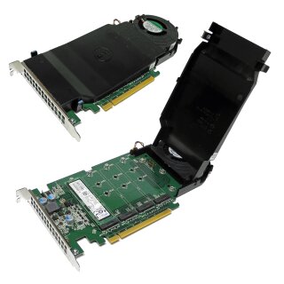 Dell NVMe 4 x M.2 SSD Adapter PCIe x16 080G5N + 1x SSD 256GB M.2/2280 08DPJF