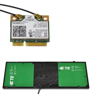 Intel Dualband Wireless AC7260 7260HMW PD97260H Mini PCIe WLan Card + Antennen für Fujitsu ThinClient S720
