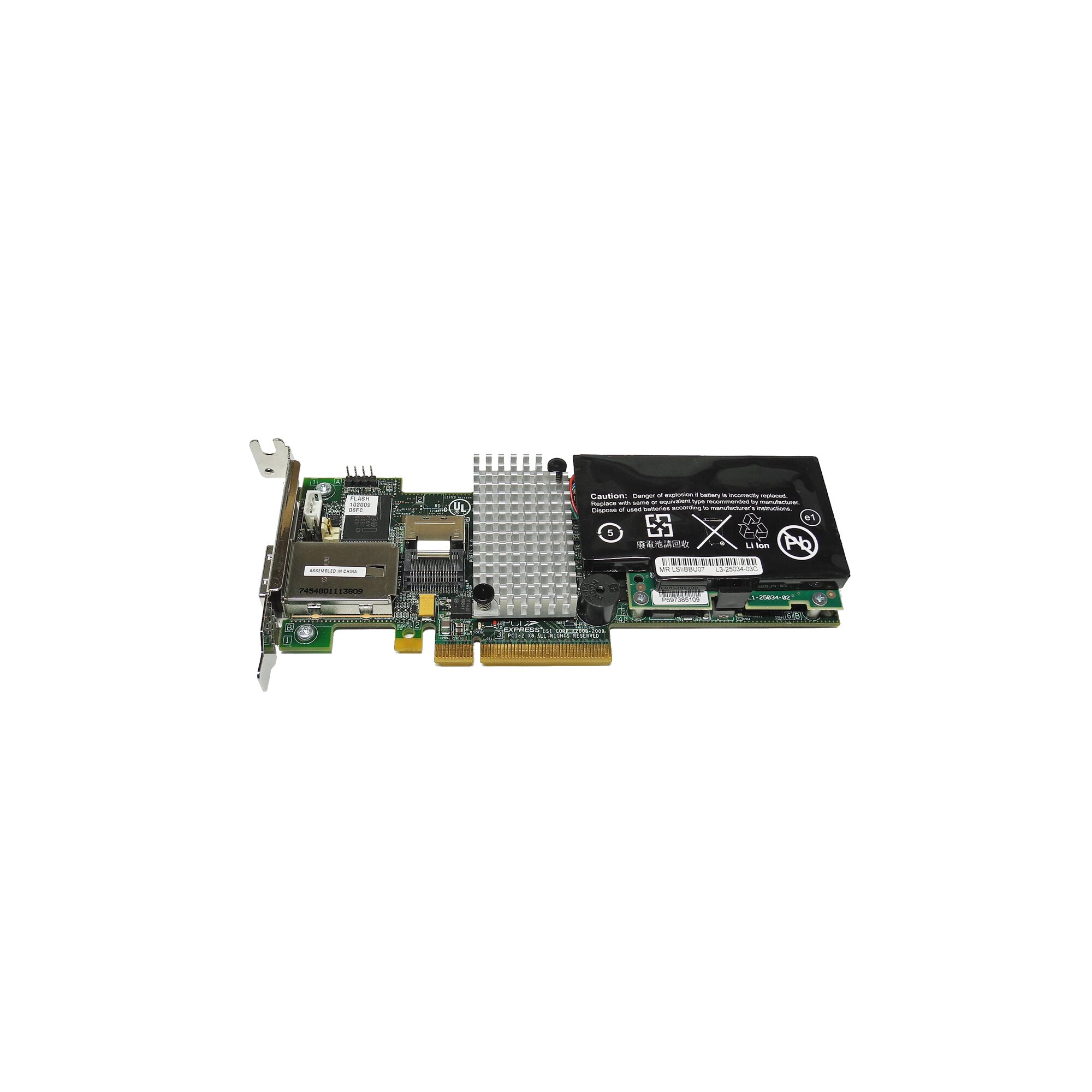 Carte Contrôleur RAID LSI SAS 9212-4i4e – PCIe 2.0 X8 – 6Gb/s – SAS