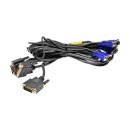 HP AF611A 1x4 USB-/PS2-KVM-Konsolen Switch 438612-001 HSTNR-K002 + Kabel