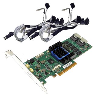 ATTO ExpressSAS R608 6Gb/s PCIe x8 SATA/SAS RAID Controller + 2x SAS/SATA Kabel