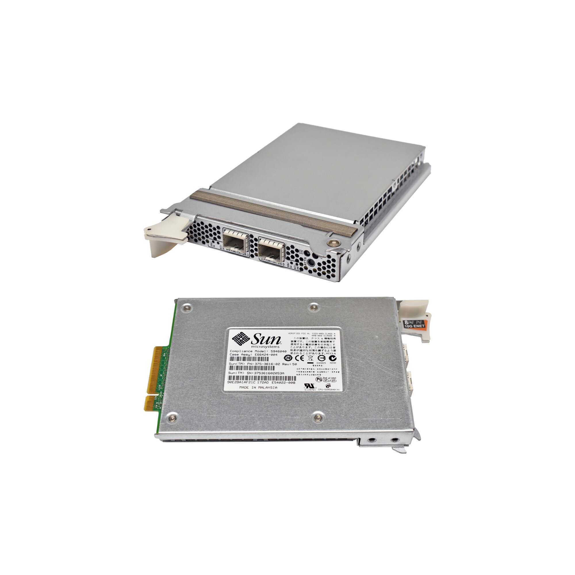 Sun Oracle 5946040 375-3616-02 2-Port SFP+ Modul + Oracle mini GBIC ...