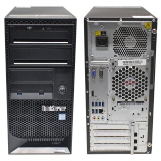 Lenovo ThinkServer TS150 Tower Server Intel E3-1225 v6 3.30GHz CPU 8GB RAM 2x1TB HDD