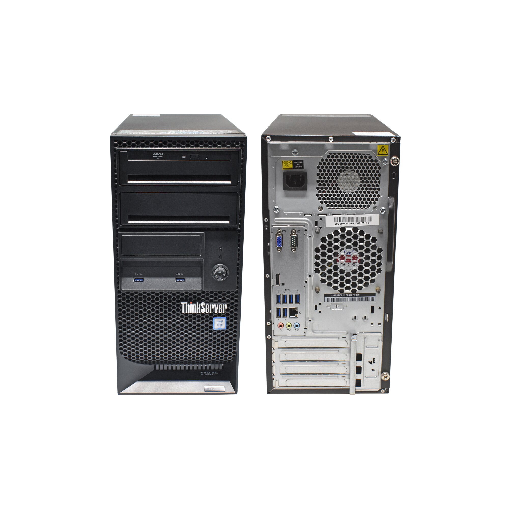 Lenovo ThinkServer TS150 Tower Server Intel E3-1225 v6 3.30GHz CPU 8GB ...