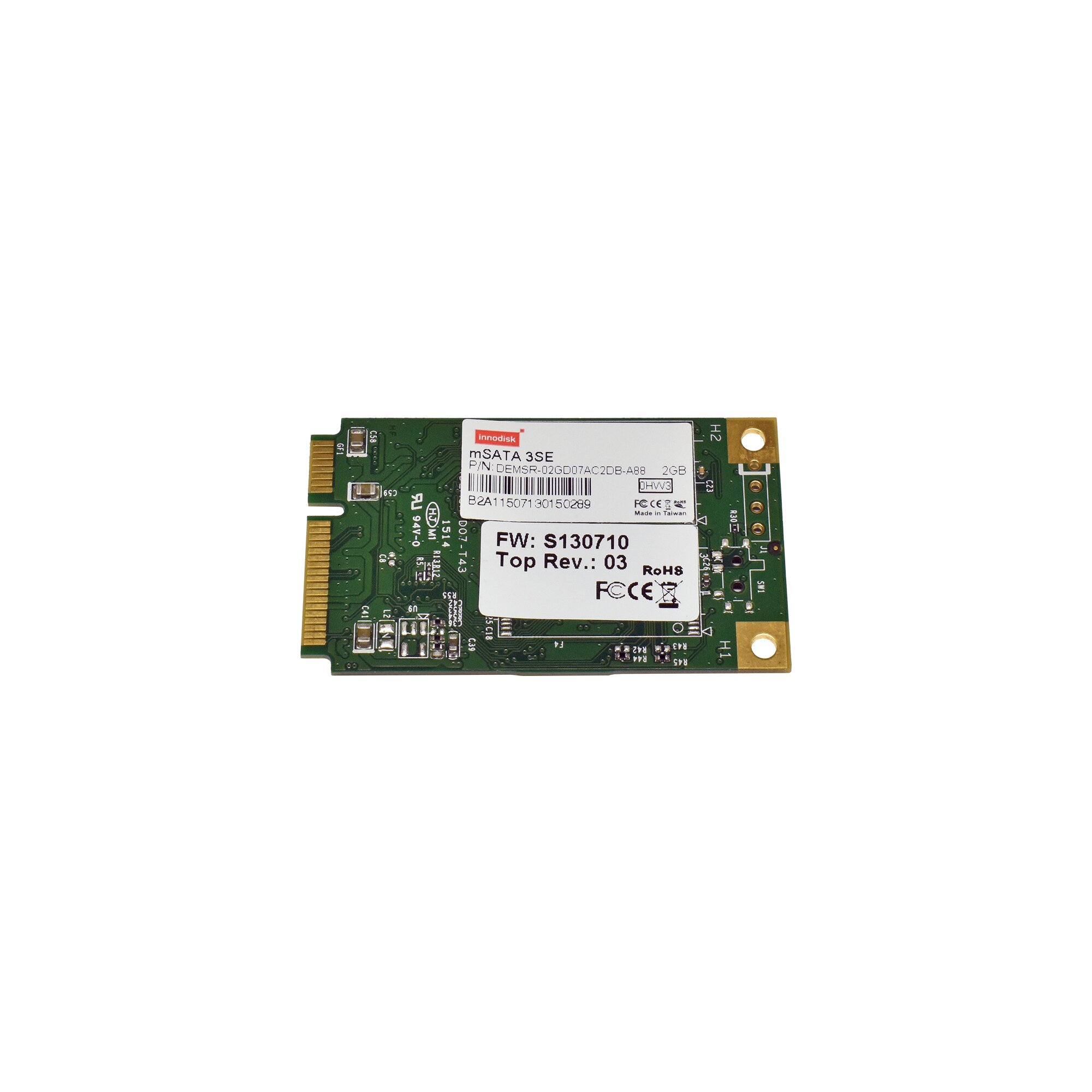 Innodisk mSATA 3SE mini PCIe 2GB 6 Gb/s SSD Memory Card DEMSR ...