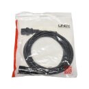 Netzkabel 3m C14 - C13 Lindy IEC Extension Lead 30327 schwarz Neu/New