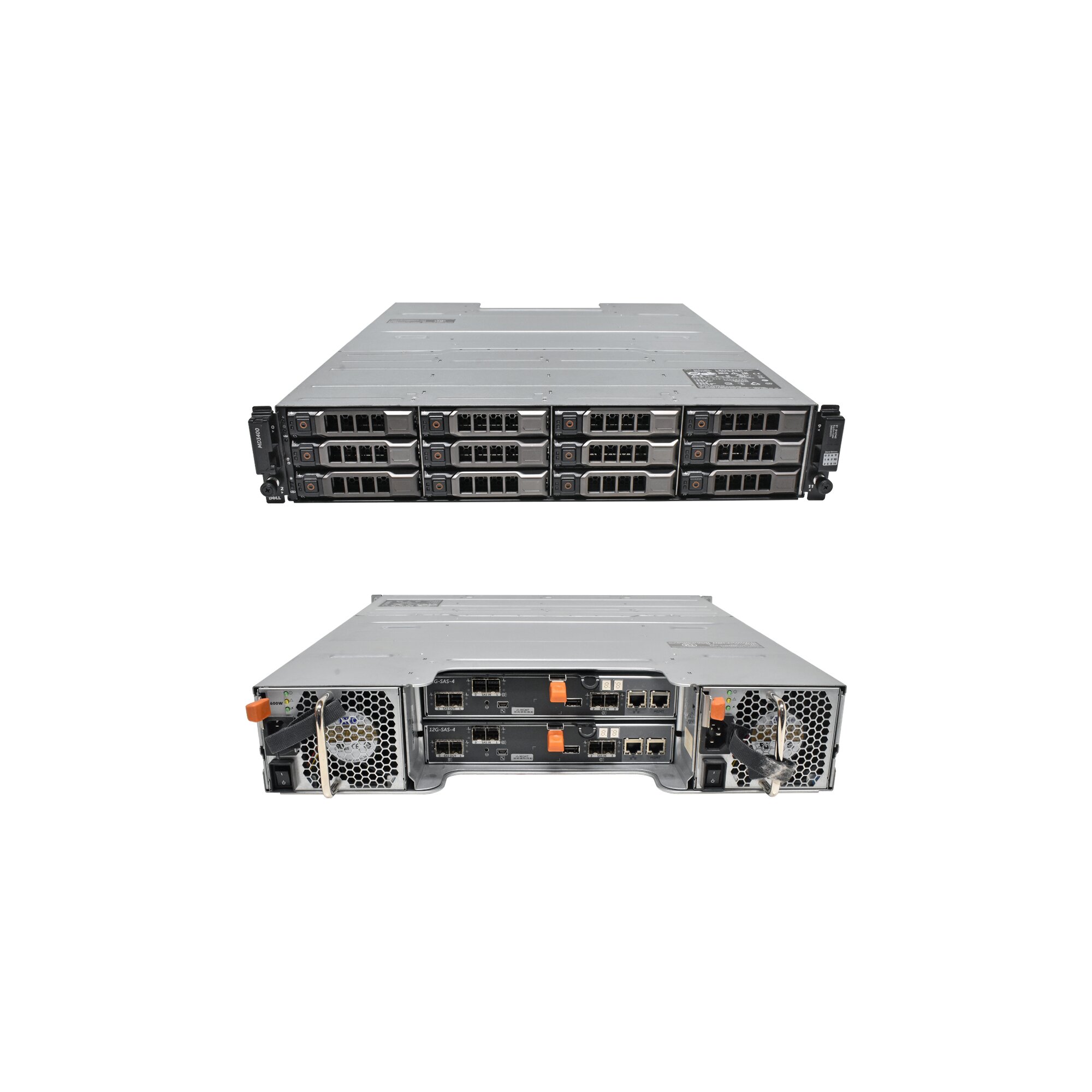 Dell PowerVault MD3400 FW08T 2U Storage Array 12x10TB HDD 2x 600W PSU