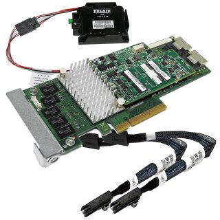 Fujitsu Primergy D3116-C26 6G PCIe x8 1GB SAS RAID Controller +BBU 2x Cable LP