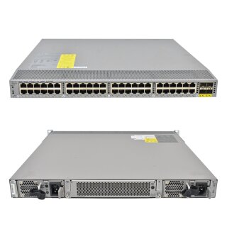 Cisco Nexus 2248TP 1GE N2K-C2248TP-1GE 68-3756-01 52-Ports graue PSUs + 2 mini GBICs