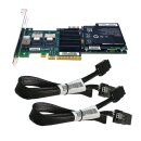 LSI MR SAS 8708EM2 3 Gb/s PCIe x8 RAID Controller +BBU +2x SAS Kabel FP
