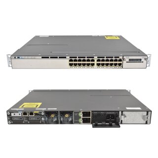 Cisco Catalyst WS-C3750X-24P-S 24-Port Gigabit Stackable PoE Ethernet Switch