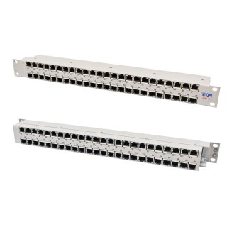 TKM Cat.6 Patch Panel 19 Zoll 48-Port RJ-45 - RJ-45