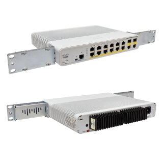 Cisco Catalyst WS C2960C 12PC L 12 Port Fast Ethernet PoE Switch 2 X Sfp Mit Winkel