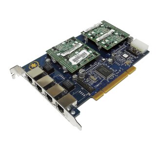 Digium TDM410 4-Port PCI-X Voice Interface Card für Asterisk Telefonanlage