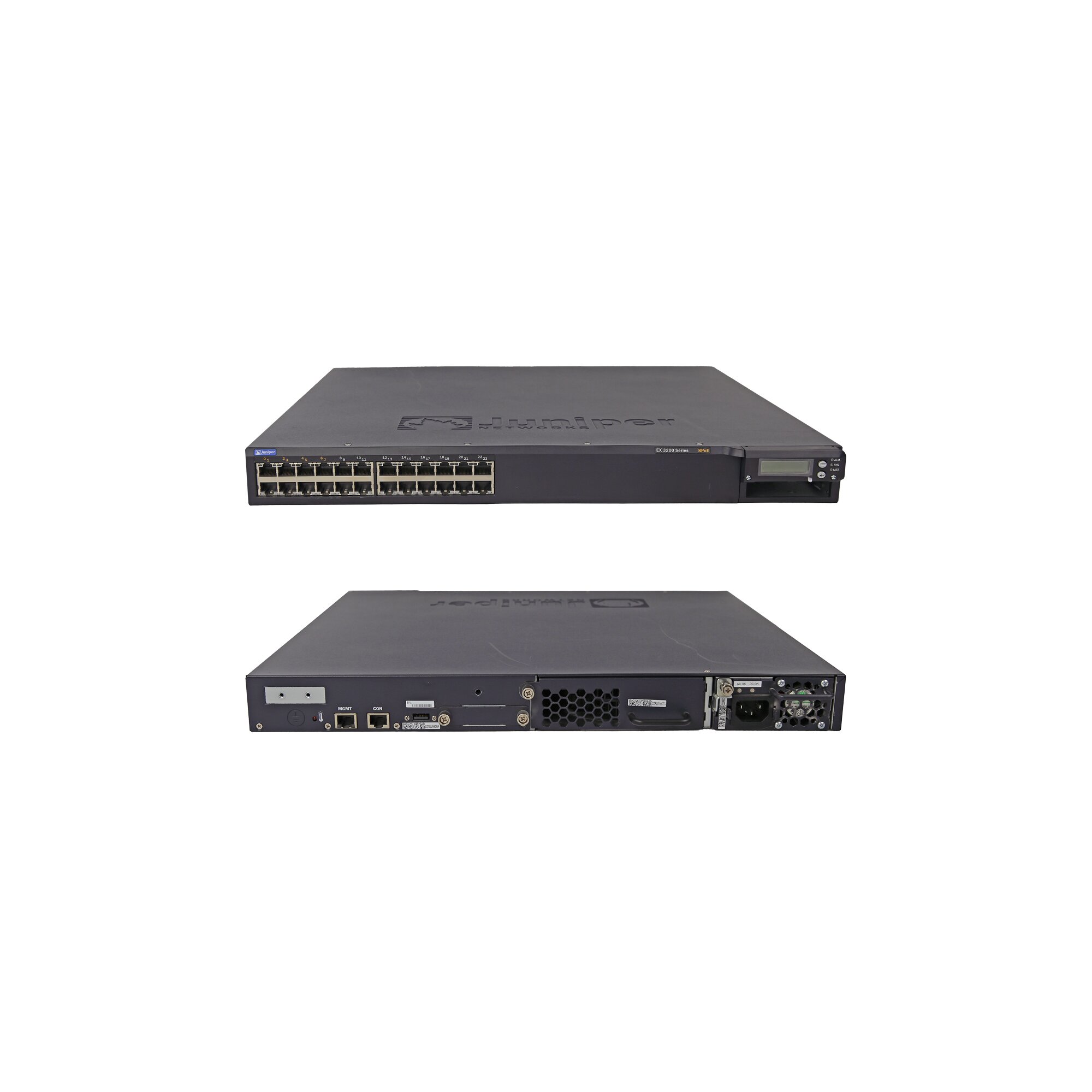 Juniper EX320024T 750021261 24Port 1000Mbits (8Ports PoE) managed PoE Switch no Rack Ears