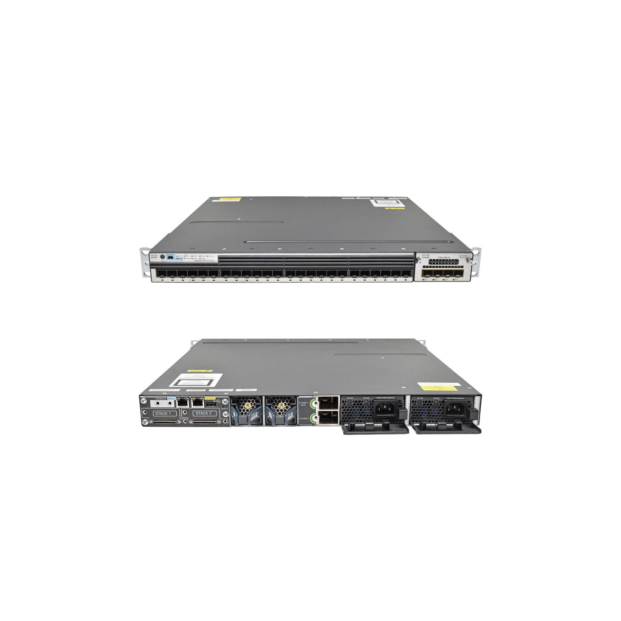 Cisco Catalyst WSC3750X24SS 24Port Gigabit Stackable FC Switch