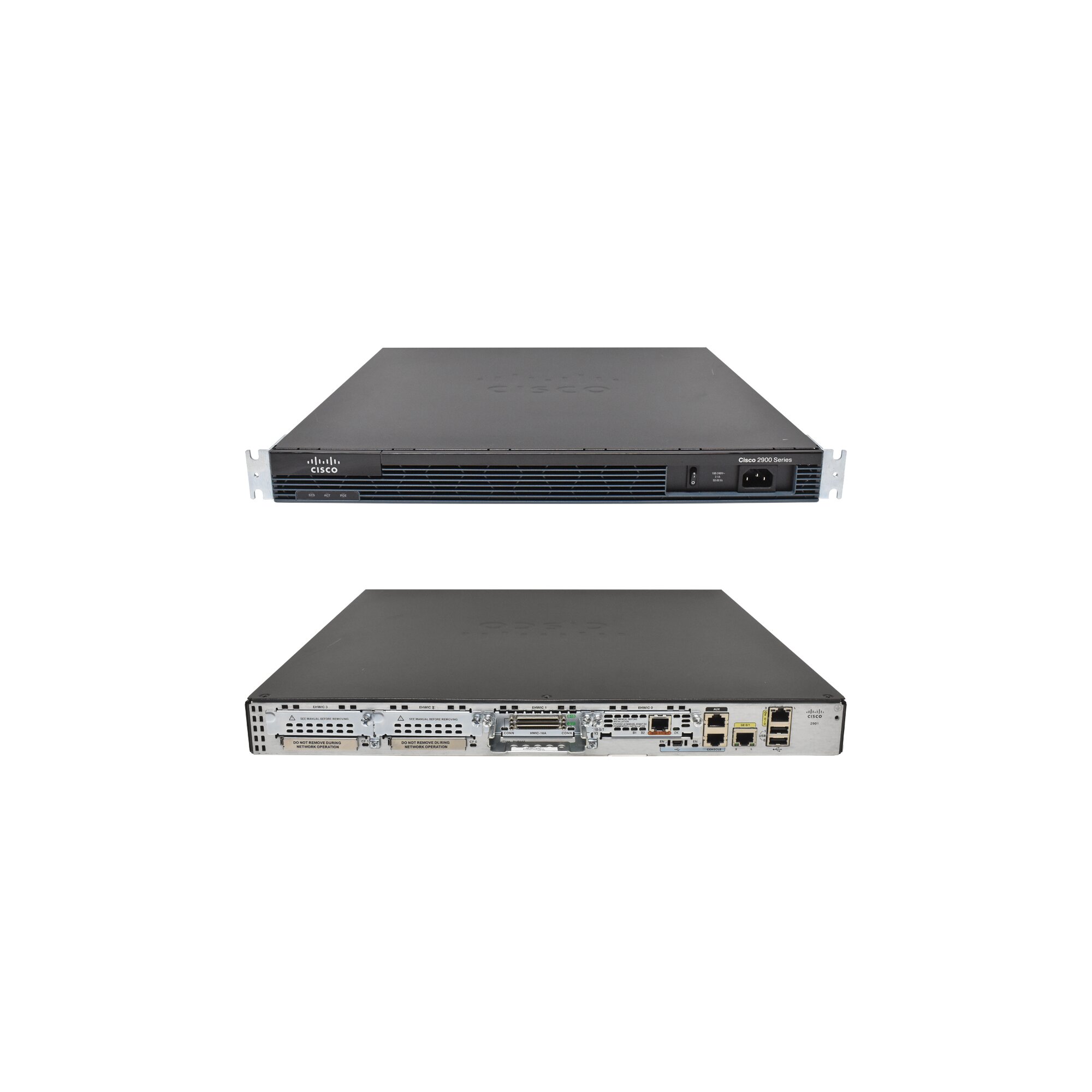 Cisco 2901 CISCO2901/K9 Integrated Services Router + WIC 1B-ST + HWIC ...