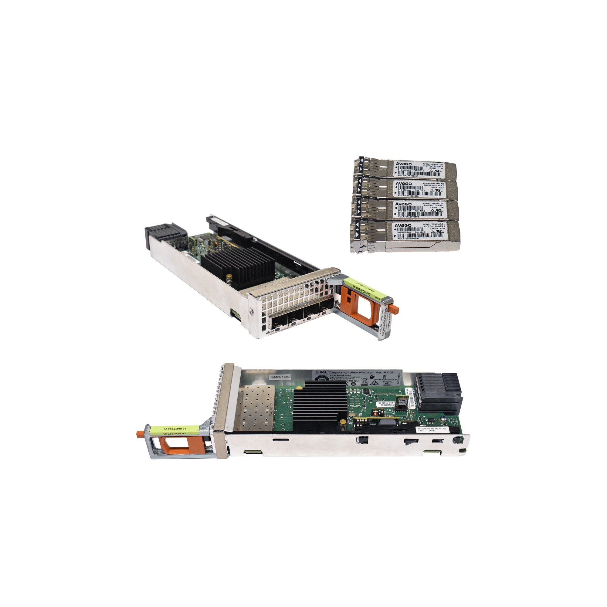 EMC VMAX SLIC30 4-Port 10G SFP+ I/O Module 303-235-102B-02 + 4x mini ...