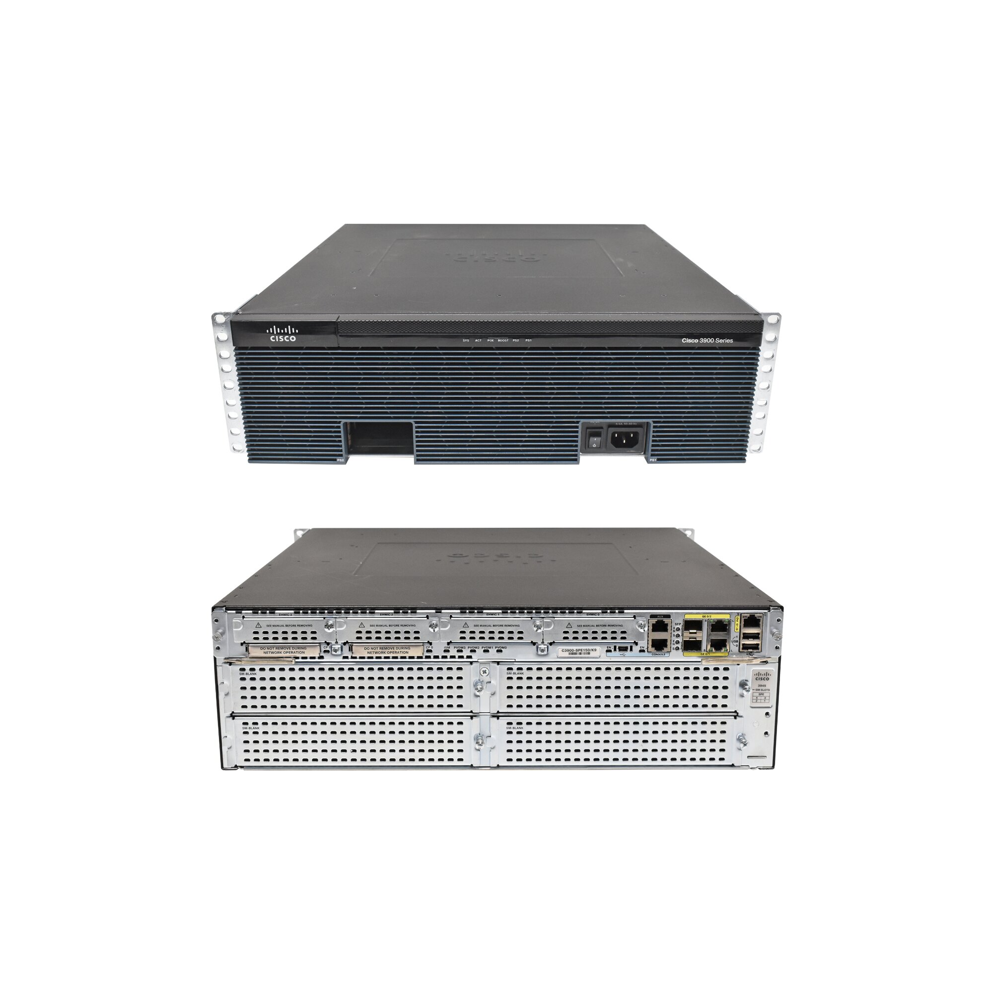 Cisco 3945 Router CISCO3945-CHASSIS C3900-SPE150/K9 Cisco 3945 Router CISCO3945-CHASSIS C3900-SPE150/K9