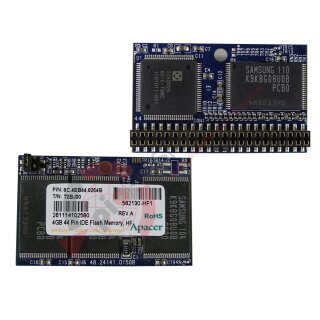 Apacer 4GB 44 Pin IDE Flash Memory Card, HF P/N: 8C.4EB44.8254B T/N: T2BJ00